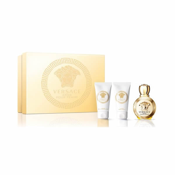 Versace Eros Eau De Perfume Spray 50ml Set 3 Pieces - PerfumezDirect®