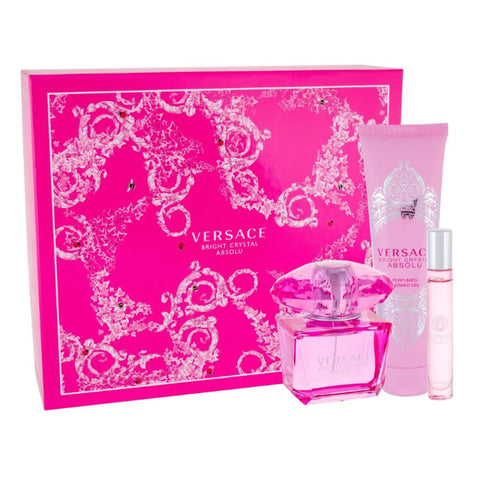 Versace Bright Crystal Eau De Perfume Spray 90ml Set 3 Pieces 2018 - PerfumezDirect®