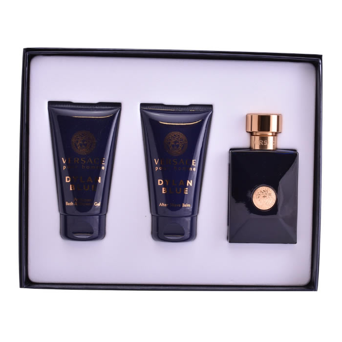 Versace Dylan Blue Eau De Toilette Spray 50ml Set 3 Pieces 2018 - PerfumezDirect®