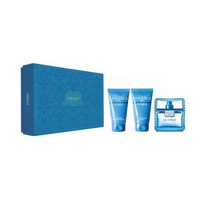 Versace Eau Fraîche Eau De Toilette Spray 50ml Set 3 Pieces 2019 - PerfumezDirect®