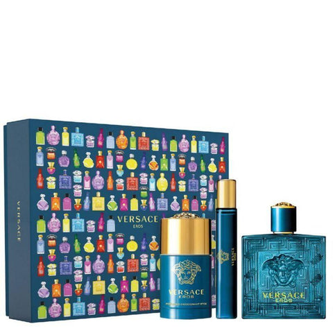 Versace Eros Gift Set 100ml EDT + 10ml EDT + 75ml Deodorant Stick - PerfumezDirect®