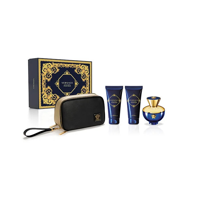 Versace Dylan Blue Femme Eau De Parfum Spray 100ml Set 4 Pieces - PerfumezDirect®