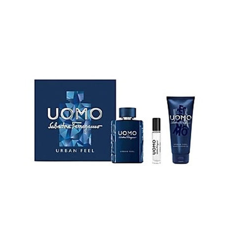 Salvatore Ferragamo Uomo Urban Feel Eau De Toilette Spray 100ml Set 3 Pieces 2020 - PerfumezDirect®