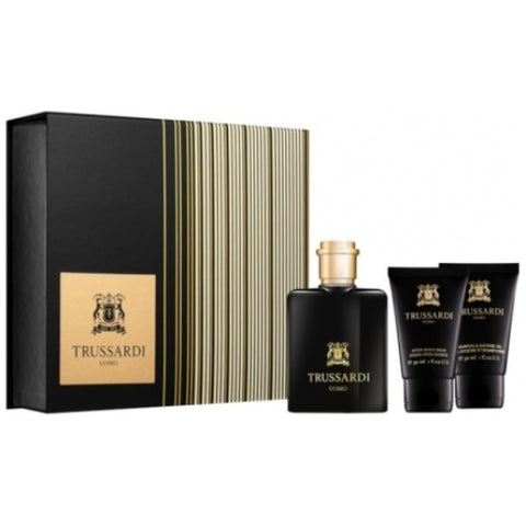Trussardi Uomo Black Edt 50ml Spray Giftset 3 Pieces - PerfumezDirect®