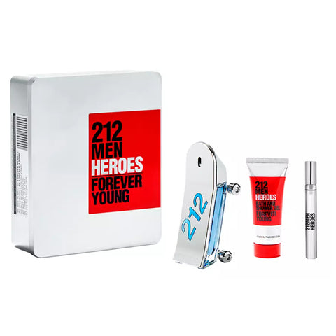 Carolina Herrera 212 Men Heroes Eau De Toilette Spray 90ml Set 3 Pieces 2021 - PerfumezDirect®