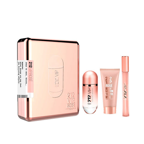 Carolina Herrera 212 Vip Rose Eau De Parfum 80ml Spray Gift Set 3 Pieces 2022 - PerfumezDirect®