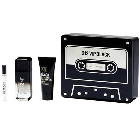 Carolina Herrera 212 Vip Black Eau De Perfume Spray 100ml Set 3 Pieces 2021 - PerfumezDirect®
