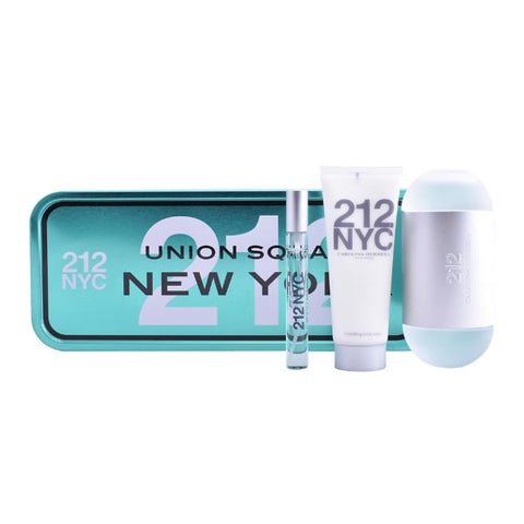 Carolina Herrera 212 NYC Eau De Toilette Spray 100ml Set 3 Pieces 2018 - PerfumezDirect®