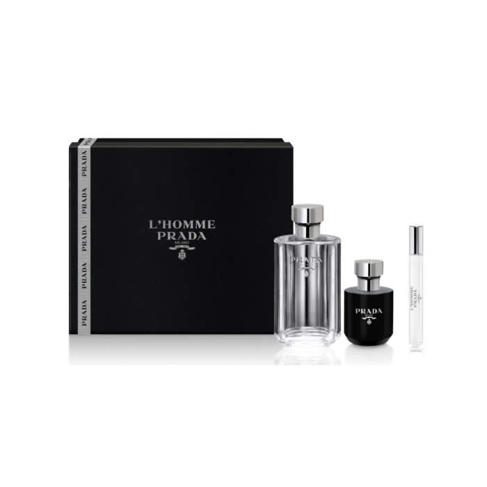 L’Homme Prada Eau De Toilette Spray 100ml Set 3 Pieces 2019 - PerfumezDirect®