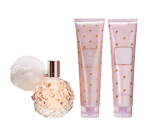 Ariana Grande Ari Gift Set 100ml EDP + 100ml Shower Gel + 100ml Body Lotion - PerfumezDirect®