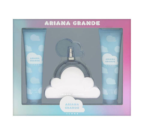 Ariana Grande Cloud Gift Set 100ml EDP + 100ml Shower Gel + 100ml Body Lotion - PerfumezDirect®