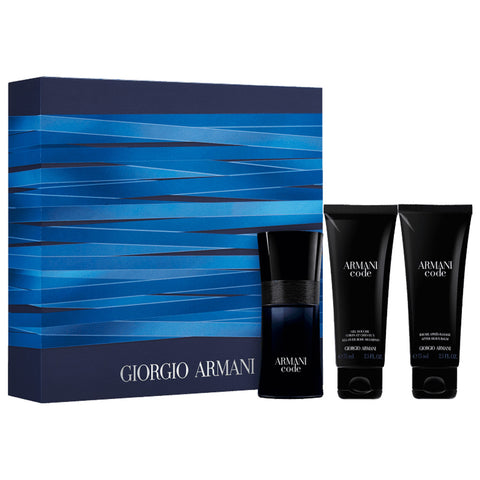 Armani Code Pour Homme Giftset Edt 75ml Set 3 Pieces - PerfumezDirect®