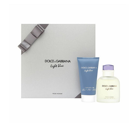 D&G Light Blue Pour Homme Giftset Edt 75ml+ After shave balm 75ml - PerfumezDirect®
