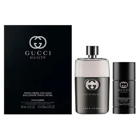 GucciGuiltyPourHommeEdp90mlGiftSet2PiecesPerfumezDirect®