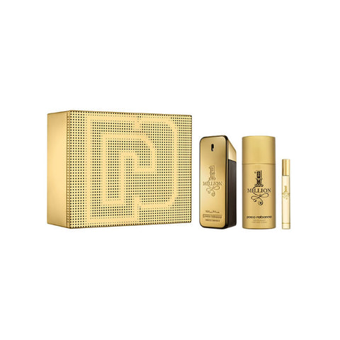 Paco Rabanne 1 Million Giftset 50ml Perfume Deodorant 150ml Travel Spray 10ml - PerfumezDirect®
