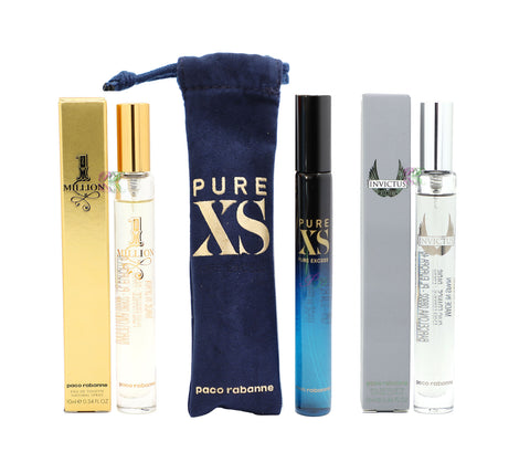 Paco Rabanne One Million Pure Invictus Miniature Perfume 3 Pieces - PerfumezDirect®