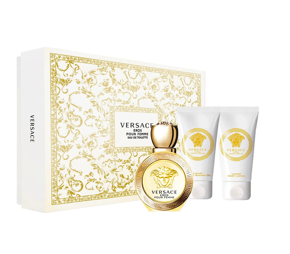 Versace Eros Pour Femme Edt Spray 50ml Set 3 Pieces - PerfumezDirect®