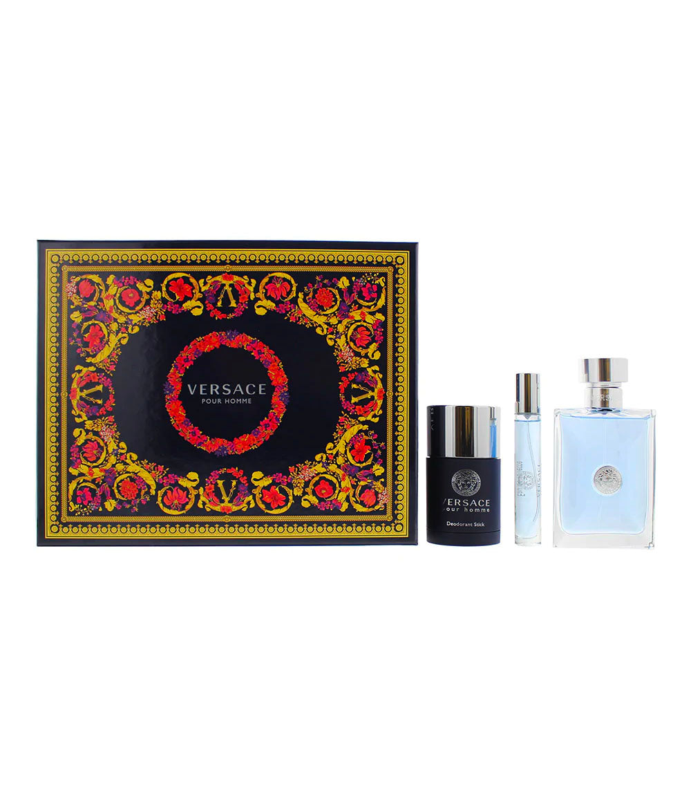 Versace Pour Homme Dylan Blue 100ml EDT Gift Set 3 Pieces - PerfumezDirect®