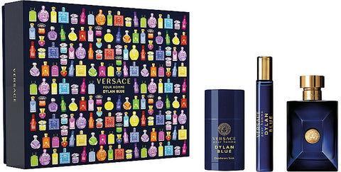 Versace Pour Homme Dylan Blue 100ml EDT Gift Set 3 Pieces - PerfumezDirect®