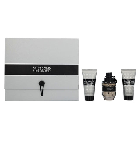 Viktor & Rolf Spicebomb Gift Set Edt 50ml Perfume After Shave Balm Shaving Cream - PerfumezDirect®