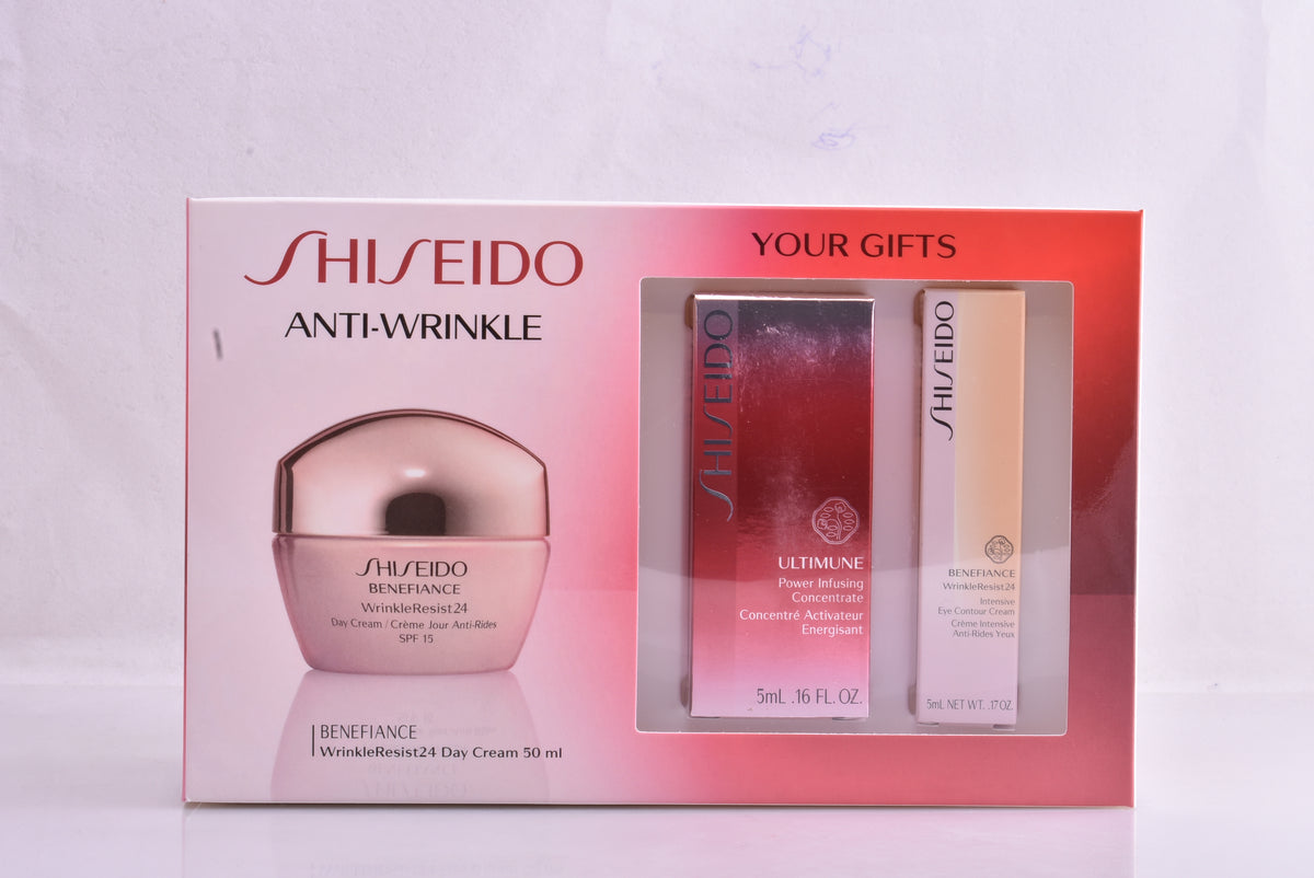 Shiseido BENEFIANCE WRINKLE RESIST 24 DAY CREAM SET 3 pz - PerfumezDirect®