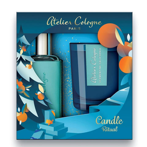 Atelier Cologne Clémentine California Gift Set 30ml Cologne Absolue (Pure Perfume) + 70g Candle - PerfumezDirect®