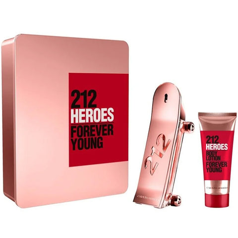 Carolina Herrera 212 Heroes Forever Young Gift Set 80ml EDP + 100ml Body Lotion - PerfumezDirect®