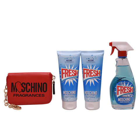 Moschino Fresh Couture Eau De Toilette Spray 100ml Set 4 Pieces 2019 - PerfumezDirect®