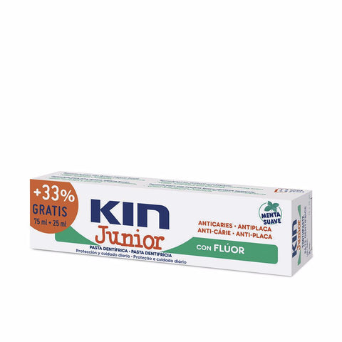 KIN KIN JUNIOR pasta dentífrica anticaries #menta suave 75 + 25 - PerfumezDirect®