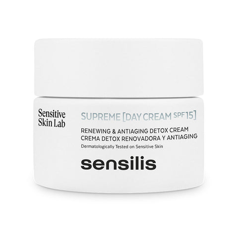 SENSILIS SUPREME crema de día SPF15+ detox renovadora y antiaging 50 - PerfumezDirect®
