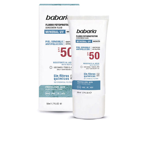 BABARIA SOLAR MINERAL UV fluido facil fotoprotector SPF50 50 ml - PerfumezDirect®
