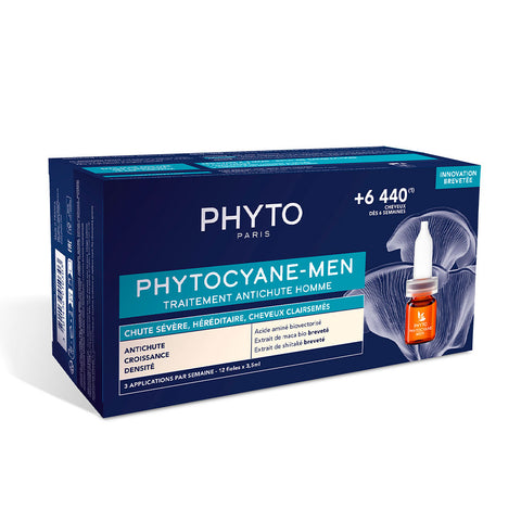 PHYTO PHYTOCYANE-MEN tratamiento anticaída hombre 12 x 3,5 ml - PerfumezDirect®