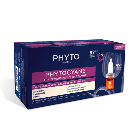 PHYTO PHYTOCYANE tratamiento anticaída progresiva mujer 12 x 5 ml - PerfumezDirect®