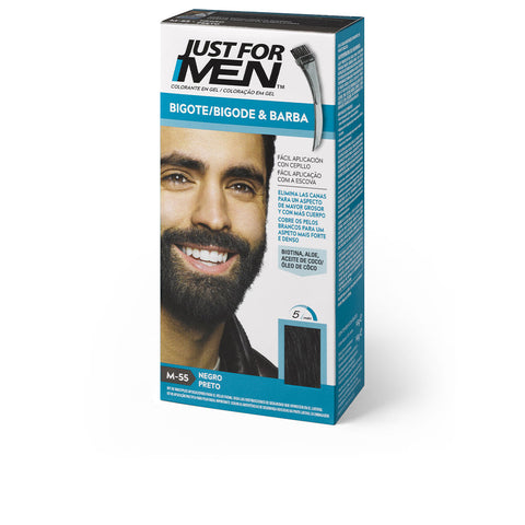 JUST FOR MEN COLORANTE en gel bigote, barba y patillas #negro 15 ml - PerfumezDirect®