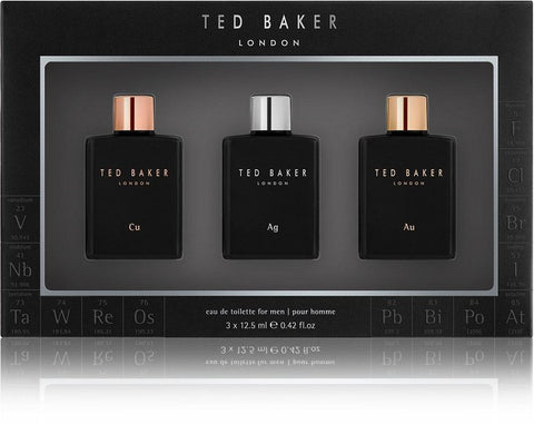 Ted Baker Tonic Mini Gift Set 12.5ml Cu EDT + 12.5ml Ag EDT + 12.5ml Au EDT - PerfumezDirect®
