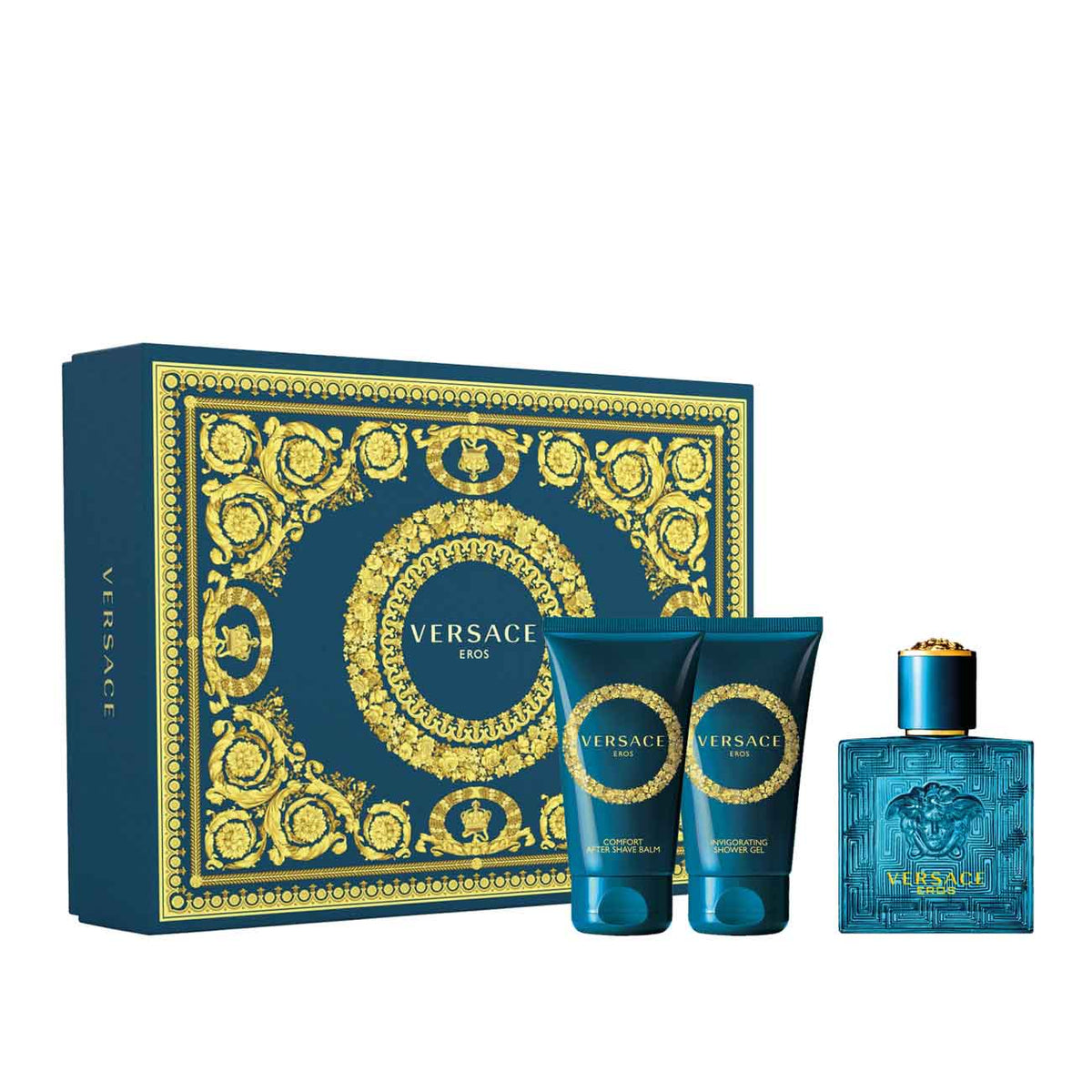 Versace Eros Edt 50ml Spray Gift Set 3 Pieces - PerfumezDirect®