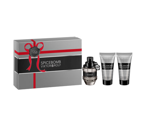 Viktor & Rolf Spicebomb Xmas Edition Edt Spray 50ml Set 3 Pieces - PerfumezDirect®